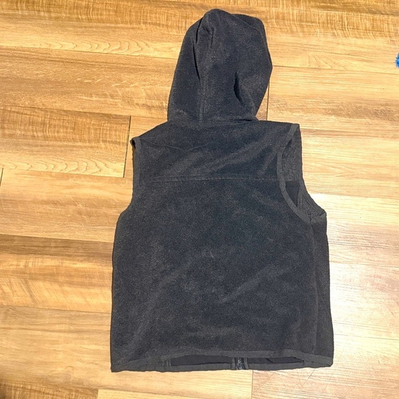 Gap Women’s Hoodie Vest Grayish Black Pockets Size Medium Zip up Sweater - Picture 5 of 5